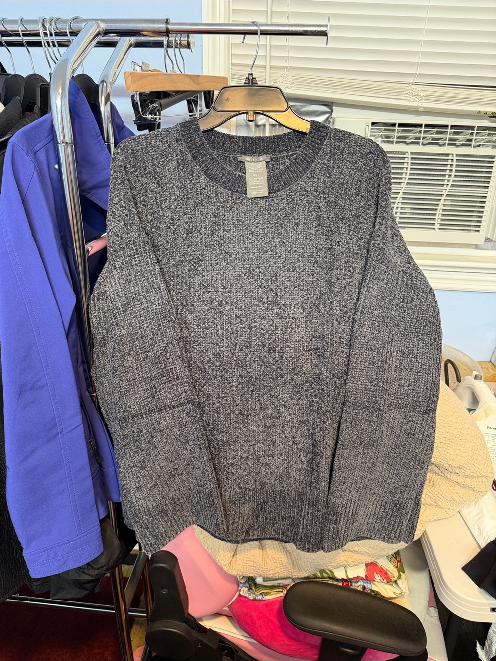 Matty M Heather Charcoal Crewneck Sweater